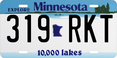 MN license plate 319RKT