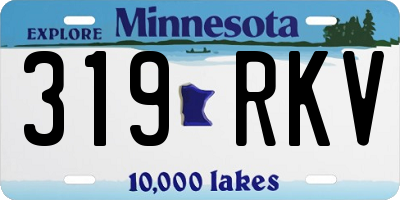 MN license plate 319RKV