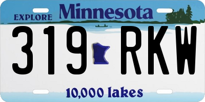 MN license plate 319RKW