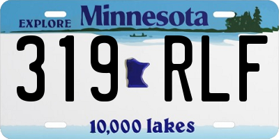 MN license plate 319RLF