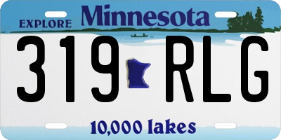 MN license plate 319RLG