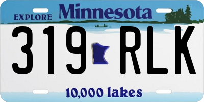 MN license plate 319RLK