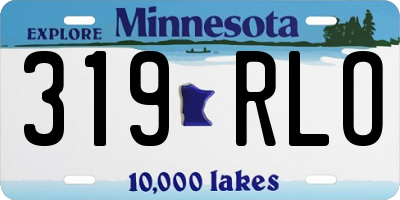 MN license plate 319RLO