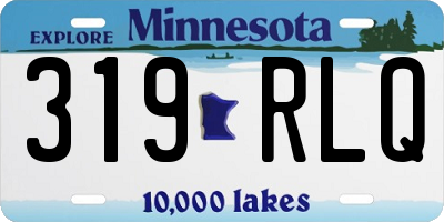 MN license plate 319RLQ