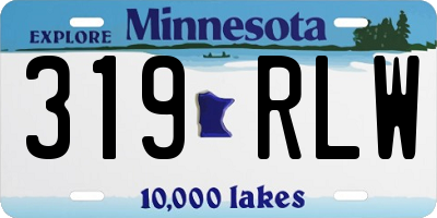 MN license plate 319RLW