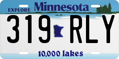 MN license plate 319RLY