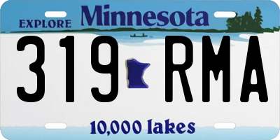 MN license plate 319RMA