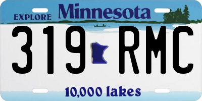 MN license plate 319RMC