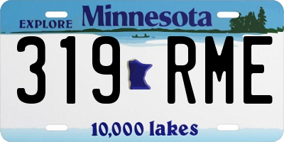 MN license plate 319RME
