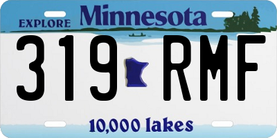 MN license plate 319RMF