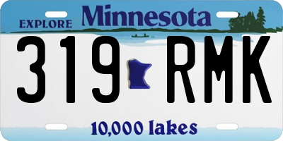 MN license plate 319RMK