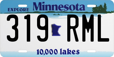 MN license plate 319RML