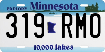 MN license plate 319RMO