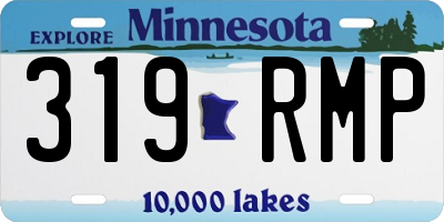 MN license plate 319RMP
