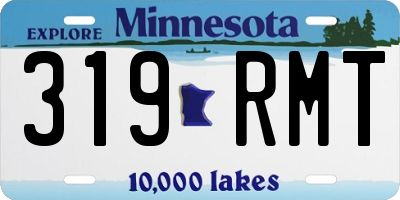 MN license plate 319RMT
