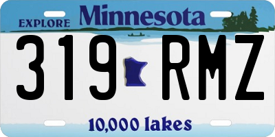 MN license plate 319RMZ