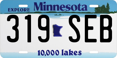 MN license plate 319SEB
