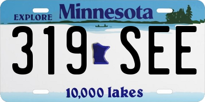 MN license plate 319SEE