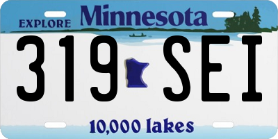 MN license plate 319SEI