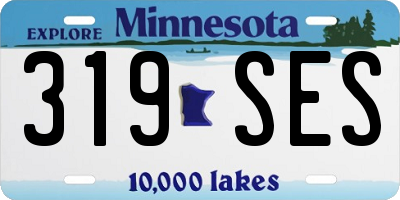 MN license plate 319SES