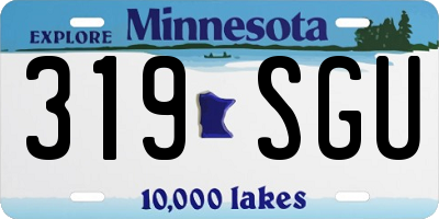 MN license plate 319SGU