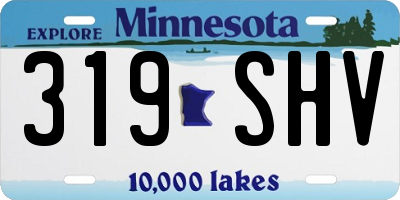 MN license plate 319SHV