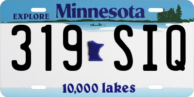 MN license plate 319SIQ