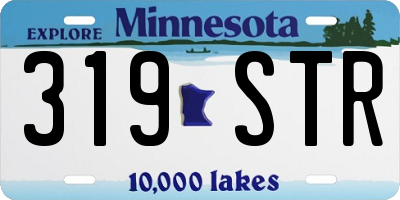 MN license plate 319STR