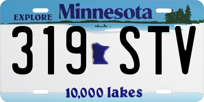 MN license plate 319STV
