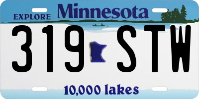 MN license plate 319STW