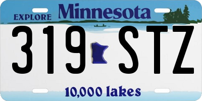 MN license plate 319STZ