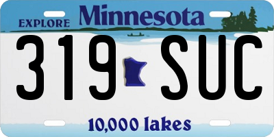MN license plate 319SUC