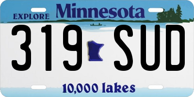 MN license plate 319SUD