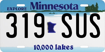 MN license plate 319SUS