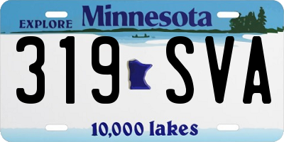 MN license plate 319SVA