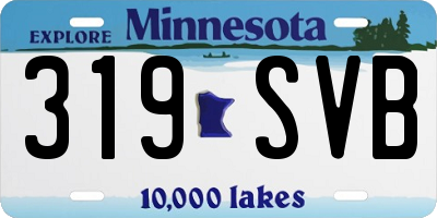 MN license plate 319SVB