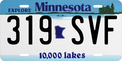 MN license plate 319SVF