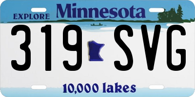 MN license plate 319SVG