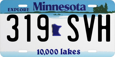 MN license plate 319SVH