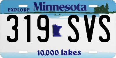MN license plate 319SVS