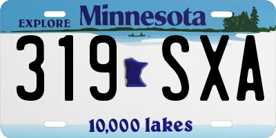 MN license plate 319SXA