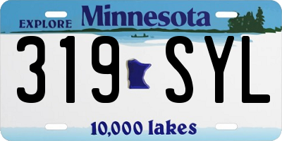 MN license plate 319SYL