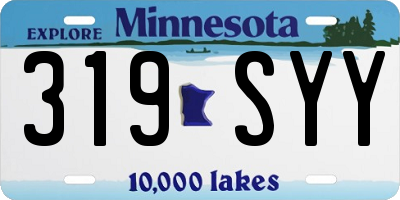 MN license plate 319SYY