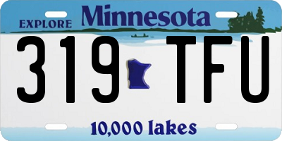 MN license plate 319TFU