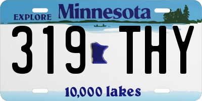 MN license plate 319THY