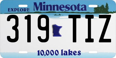 MN license plate 319TIZ