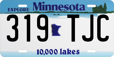 MN license plate 319TJC