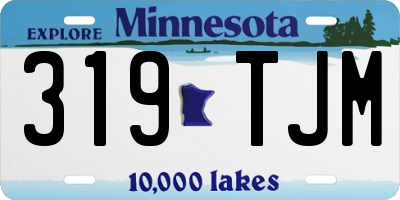 MN license plate 319TJM