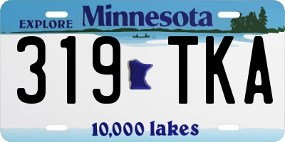 MN license plate 319TKA