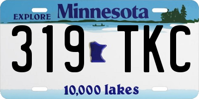 MN license plate 319TKC
